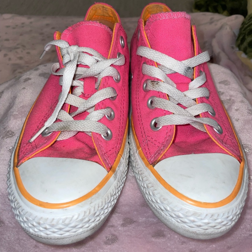 Vintage Converse low tops neon tricolor double tongue from 2007. - Picture 4 of 10